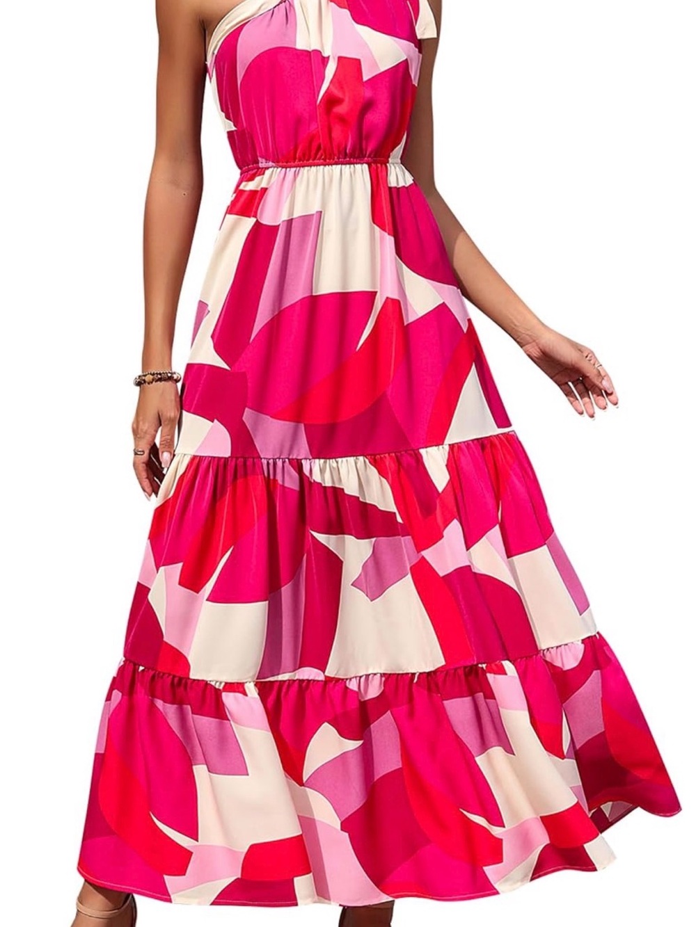 One Shoulder Maxi Dress